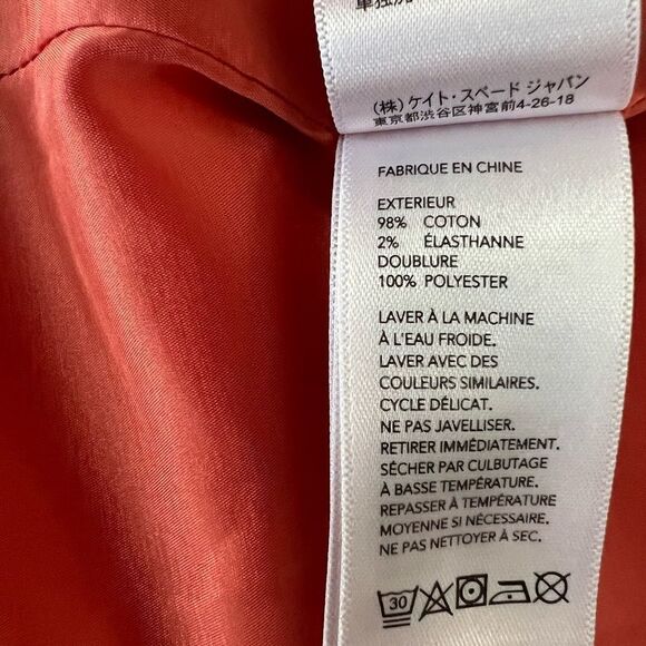 Kate Spade Saturday Orange Sheath  dress Sz 2 - Picture 9 of 10